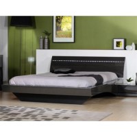 Sciae Arco Grey Gloss Bed Frame - double