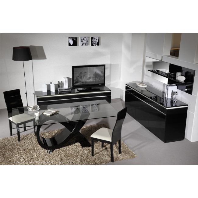 Electra Modern Black High Gloss TV Unit Stand