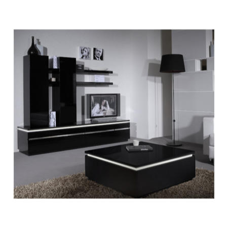 Sciae Electra High Gloss 1 Door 4 Shelf Wall Unit
