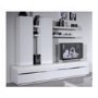 Sciae Electra White High Gloss Wall Hung Storage Cupboard - 2 Shelves