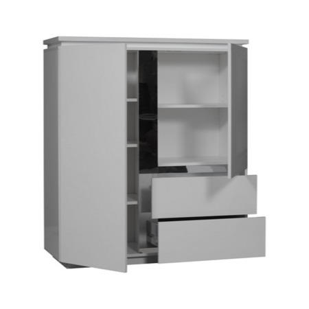 Sciae Electra High Gloss 2 Door 2 Drawer Cupboard