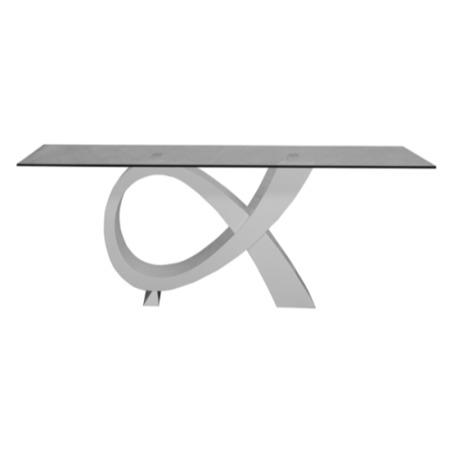 Sciae Electra High Gloss Dining Table with Glass Top