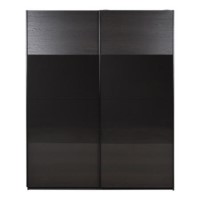Sciae Kalinga 2 Door Wardrobe in Dark Oak and Gloss
