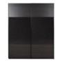 Sciae Kalinga 2 Door Wardrobe in Dark Oak and Gloss
