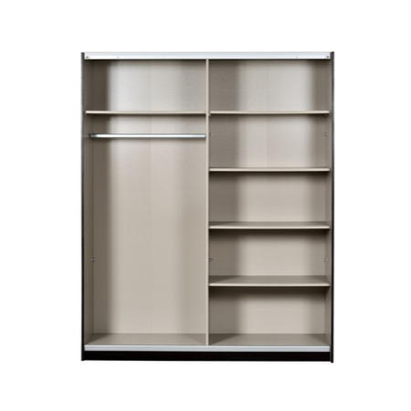 Sciae Kalinga 2 Door Wardrobe in Dark Oak and Gloss