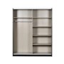 Sciae Kalinga 2 Door Wardrobe in Dark Oak and Gloss
