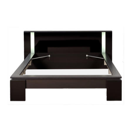 Sciae Kalinga Double Bed Frame in Dark Oak and Gloss