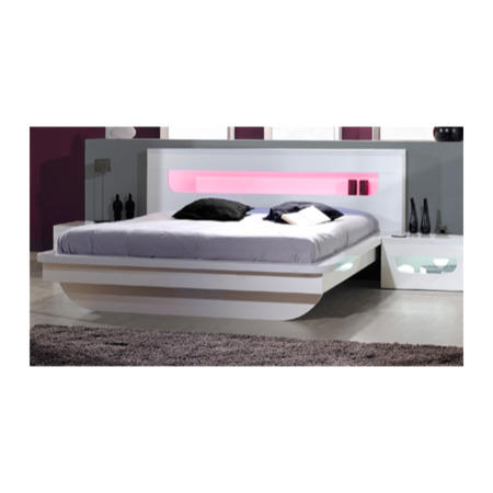 Sciae Opus White Gloss Bed Frame - double
