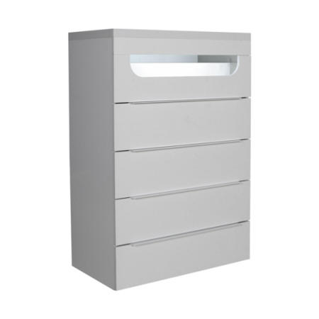 Sciae Opus White Gloss Chest of 5 Drawers