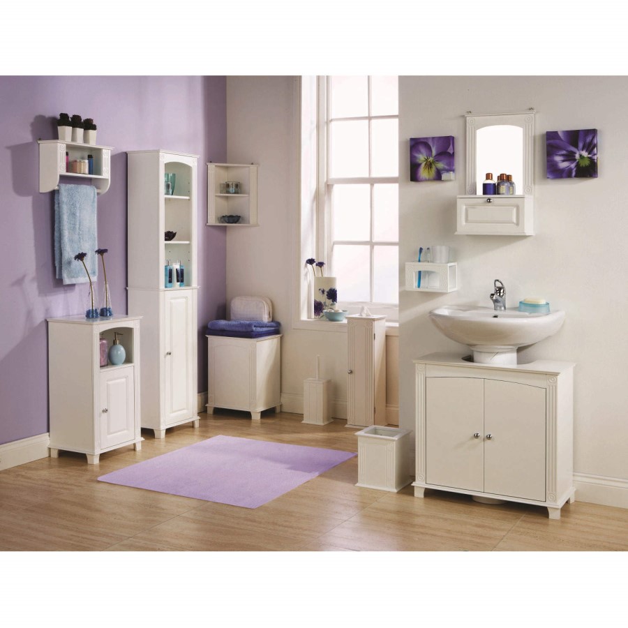 Mountrose Athens White Tall Bathroom Unit