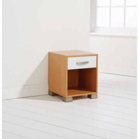 Mountrose Athena 1 Drawer Children's Bedside Table in White