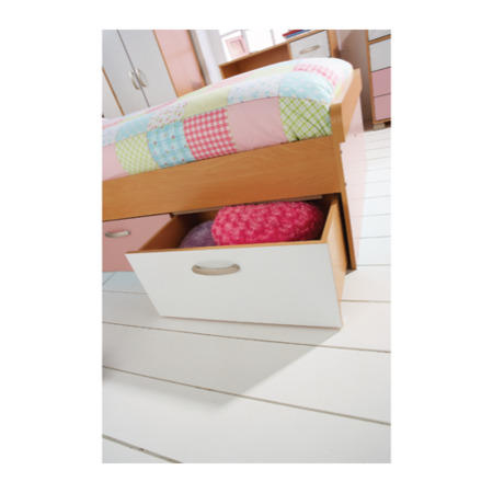 Mountrose Athena Girls Single Bed Frame in Pink and White