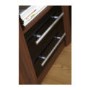 Mountrose Biarritz 2 Drawer Bedside Table in Black Gloss and Walnut