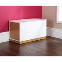 Mountrose Faro Ottoman Chest in White Gloss and Oak