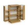Algarve Media Hideaway Unit in White Gloss and Oak - 