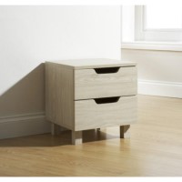 Mountrose Montana 2 Drawer Bedside Table in Oak