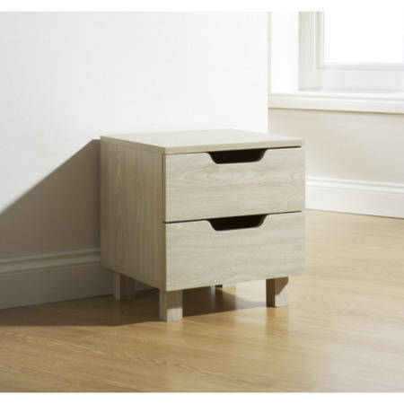 Mountrose Montana 2 Drawer Bedside Table in Oak
