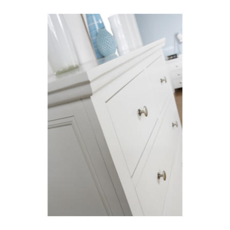 Mountrose Venice Painted White Chest of 5 Drawers