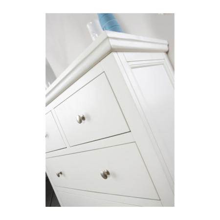 Mountrose Venice Painted White Chest of 5 Drawers