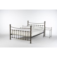 Mountrose Regency Bronze Metal Double Bed Frame with 2 Nightstands