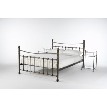 Mountrose Regency Bronze Metal Double Bed Frame with 2 Nightstands