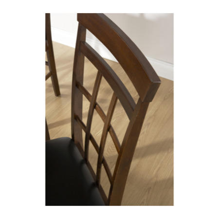 Mountrose Bude Solid Wood Dining Set in Dark Wood Stained Lacquer