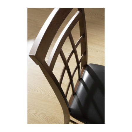 Mountrose Bude Solid Wood Dining Set in Dark Wood Stained Lacquer