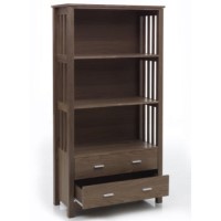 Mountrose Ashford Solid Wood 2 Shelf Bookcase with Walnut Veneer