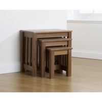 Mountrose Ashford Solid Wood Nest Of Tables with Walnut Veneer