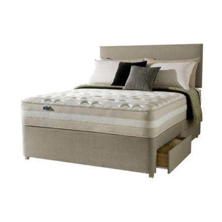 Silentnight Berlin 1500 Combi Spring Sprung Edge Divan and Mattress - single with no storage