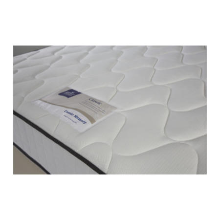 Silentnight Tivoli Memory Platform Top Divan and Mattress in Grey - single with no storage