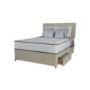 Silentnight Monza 1000 Pocket Tufted Sprung Edge Divan and Mattress in Cream - double with 4 drawers