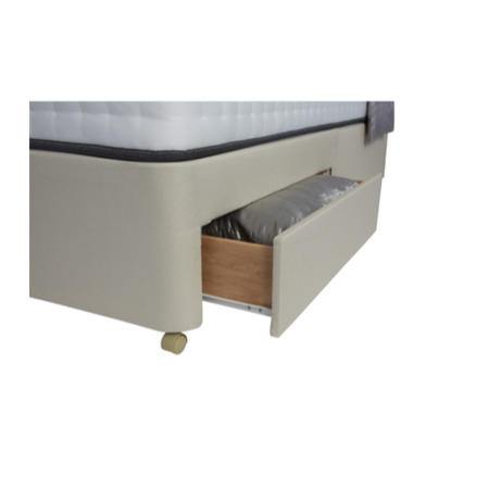 Silentnight Monza 1000 Pocket Tufted Sprung Edge Divan and Mattress in Cream - double with 4 drawers