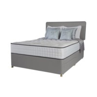 Silentnight Minerva 2000 Pocket Tufted Sprung Edge Divan and Mattress in Grey - single with 2 drawer