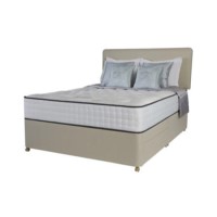 Silentnight Minerva 2000 Pocket Tufted Platform Top Divan and Mattress in Cream - double with no sto