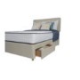 Rest Assured Latina 1000 Pocket Tufted Platform Top Divan and Mattress in Cream - single with no storage