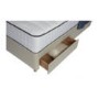 Rest Assured Latina 1000 Pocket Tufted Platform Top Divan and Mattress in Cream - single with no storage