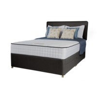 Rest Assured Andria 2000 Pocket Memory Platform Top Divan and Mattress in Charcoal - superking with 2 drawers