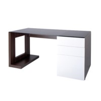 Sorbonne Executive Office Desk Walnut Effect - Alphason Designs