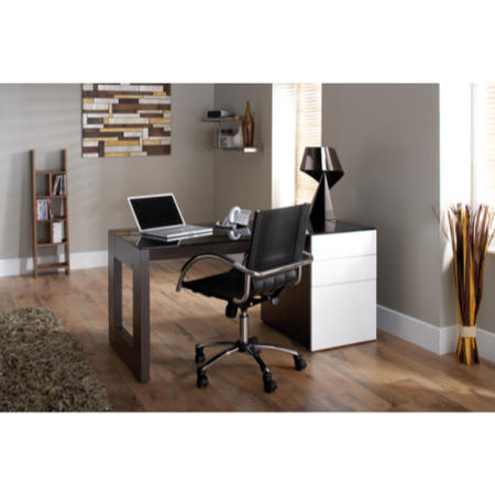Sorbonne Executive Office Desk Walnut Effect - Alphason Designs