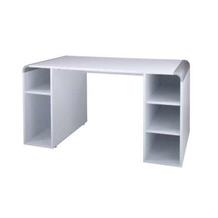 Alphason Designs Reflection Desk in White High Gloss - Furniture123