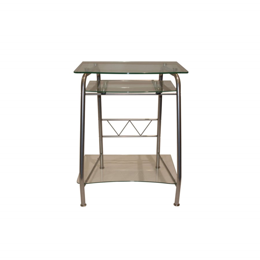 Alphason Designs Georgia Glass Desk - clear