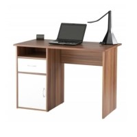Alphason Designs Hastings Desk in Walnut and White