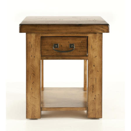 Willis Gambier Originals Rustic Mill Distressed Pine 1 Drawer Lamp Table