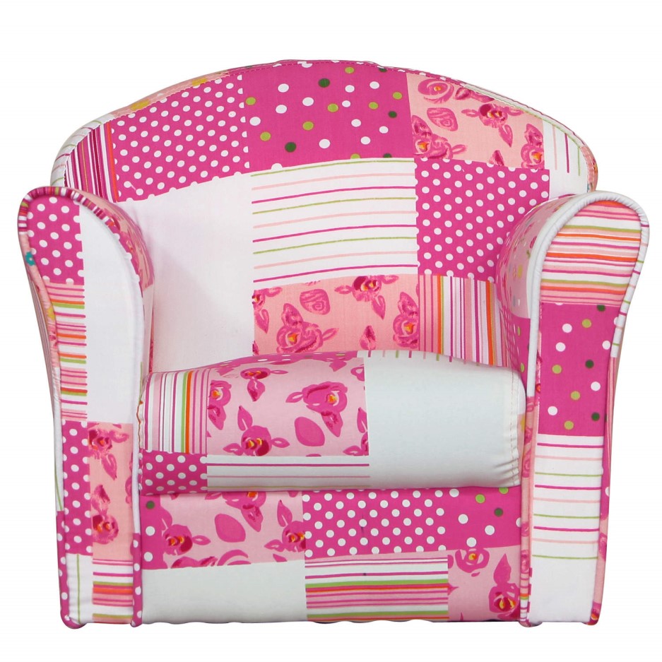 Kidsaw Mini Armchair in Pink Patchwork Furniture123