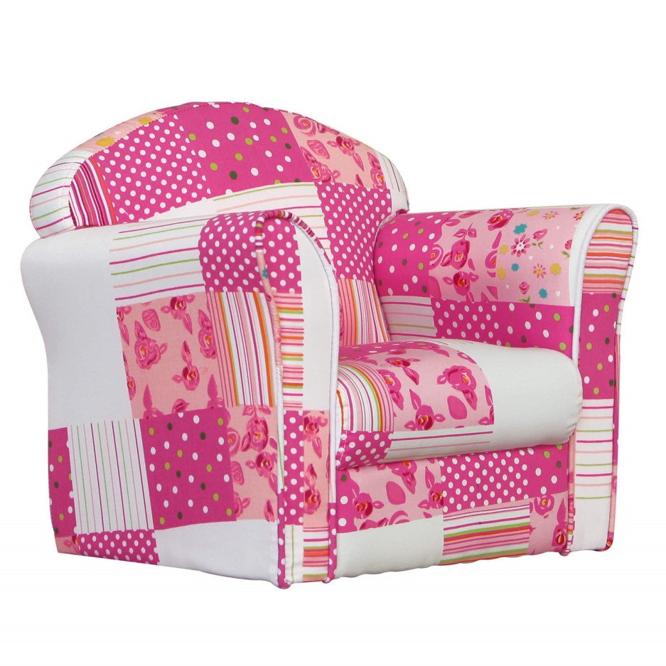 Kidsaw Mini Armchair in Pink Patchwork Furniture123