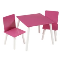 Kidsaw Blush Hot Pink Table and Chairs