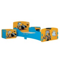 Kidsaw JCB Room In A Box In Yellow Black & Blue