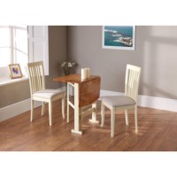 Wilkinson Furniture Columbia Solid Wood Gateleg Dining Table in Buttermilk
