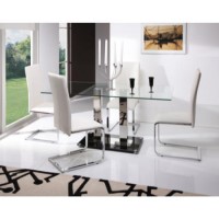 Wilkinson Furniture Glaze Large Clear Glass Dining Table